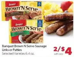 Family Fare Banquet Brown N Serve Sausage offer