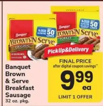Banquet Brown & Serve Breakfast Sausage