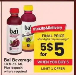 Safeway Bai Beverage offer