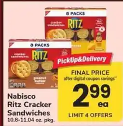 Safeway Nabisco Ritz Cracker Sandwiches offer