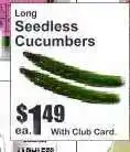 Key Food Long Seedless Cucumbers offer