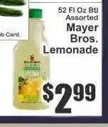Key Food Mayer Bros. Lemonade offer