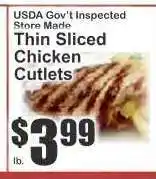 Key Food Thin Sliced Chicken Cutlets offer