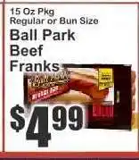 Key Food Ball Park Beef Franks offer