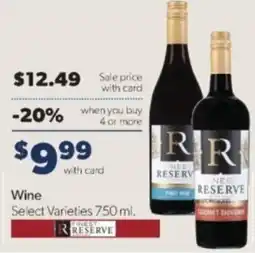 Family Fare Finest Reserve Wine offer