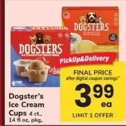 Safeway Dogster's Ice Cream Cups offer