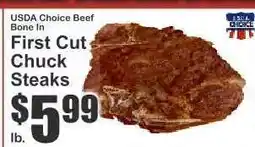 Key Food First Cut Chuck Steaks offer