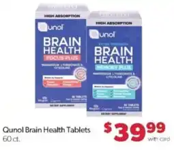 Family Fare Qunol brain health tablets offer