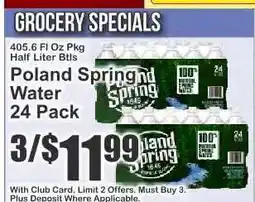 Key Food Poland Spring Water 24-Pack offer