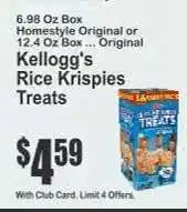 Key Food Kellogg's Rice Krispies Treats offer