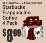 Key Food Starbucks Frappuccino Coffee 4 Pack offer