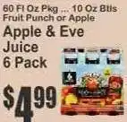 Key Food Apple & Eve Juice 6 Pack offer
