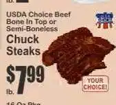 Key Food Chuck Steaks offer