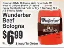 Key Food Wunderbar Beef Bologna offer