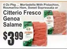Key Food Citterio Fresco Genoa Salame offer