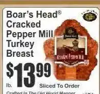 Key Food Boar's Head Cracked Pepper Mill Turkey Breast offer