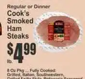 Key Food Cook's Smoked Ham Steaks offer