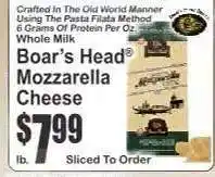 Key Food Boar's Head Mozzarella Cheese offer