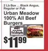 Key Food Urban Meadow 100% All Beef Burgers offer