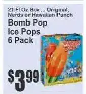 Key Food Bomb Pop Ice Pops offer