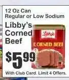 Key Food Libby's Corned Beef offer