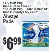 Key Food Always Pads offer