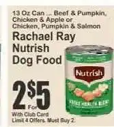 Key Food Rachael Ray Nutrish Dog Food offer