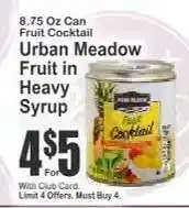 Key Food Urban Meadow Fruit in Heavy Syrup offer