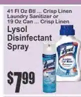 Key Food Lysol Disinfectant Spray offer