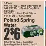 Key Food Poland Spring Water offer