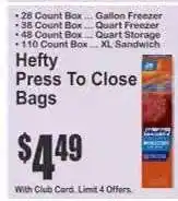 Key Food Hefty Press To Close Bags offer