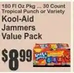 Key Food Kool-Aid Jammers Value Pack offer