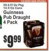 Key Food Guinness Pub Draught 4 Pack offer