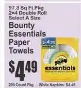 Key Food Bounty Essentials Paper Towels offer
