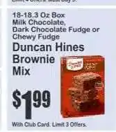 Key Food Duncan Hines Brownie Mix offer
