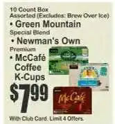Key Food McCafe Coffee K-cups offer