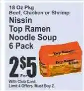 Key Food Nissin Top Ramen Noodle Soup offer