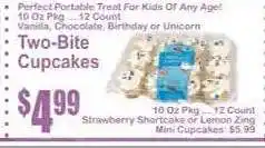 Key Food Two-Bite Cupcakes offer
