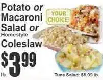 Key Food Potato or Macaroni Salad or Homestyle Coleslaw offer