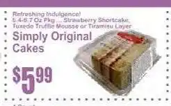 Key Food Simply Original Cakes offer