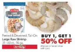 Family Fare Large raw shrimp offer