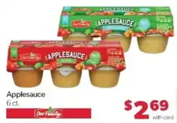 Family Fare Our Family Applesauce offer