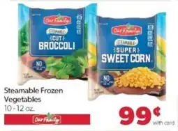 Family Fare Our Family steamable frozen vegetables offer