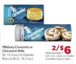 Family Fare Pillsbury Crescents or Cinnamon Rolls or Grands! Biscuits offer