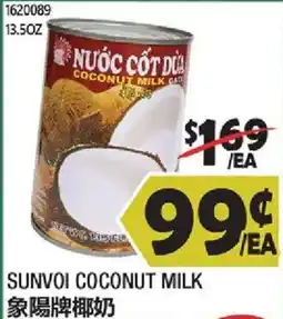 99 Ranch Sunvoi coconut milk offer