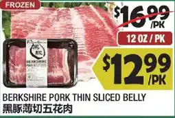 99 Ranch Berkshire pork thin sliced belly offer