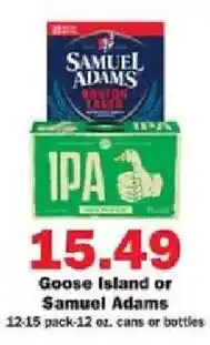 Goose Island or Samuel Adams IPA