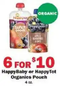 Schnucks HappyBaby or HappyTot Organics Pouch offer
