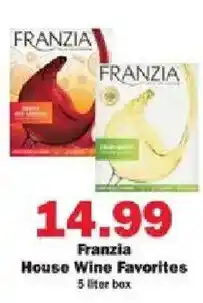 Schnucks Franzia House Wine Favorites offer