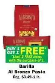 Schnucks Barilla Al Bronzo Pasta offer